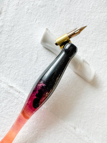 Calligraphy Pen Holder: Sunset