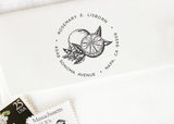 Round Address Stamp #034