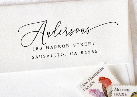 Pre-inked Return Address Stamp #825